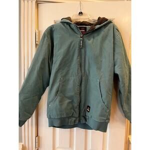 Berne Tough Canvas Quilted Work Jacket Teal Women XL Outdoor Workwear Cowgirl